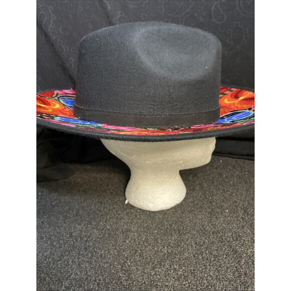 Vintage Floral Embroidered Western Cowboy Hat Mexican main image 5